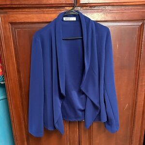 Doublju Navy Blue Knit Cardigan